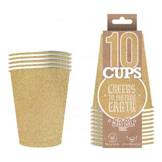 Party Cups Glitrende Guld