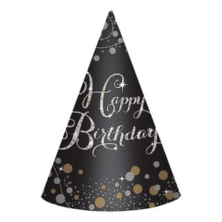 Partyhatte Happy Birthday Sparkling