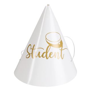 Partyhatte Mini Student Guld