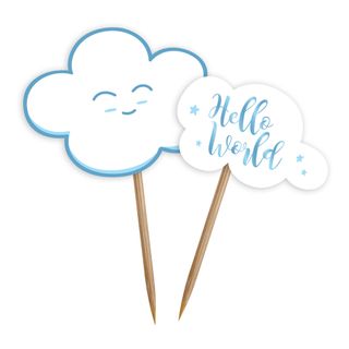 Partypicks Baby Shower Blå med Sky