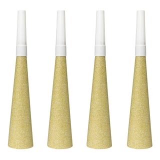 Partyhorn Guld Glitter