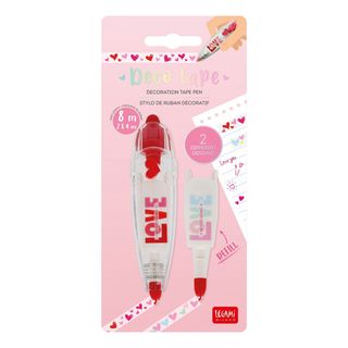 Pen med Dekorationstape Heart