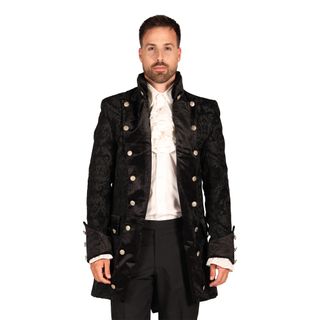 Pirat Kåbe Brocade Herre Sort Deluxe