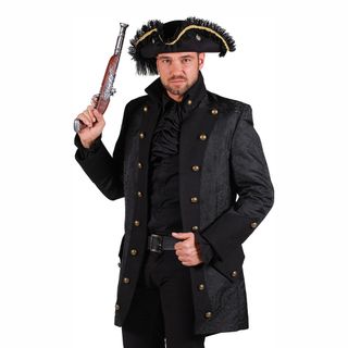Piratkappe Herre Sort Deluxe