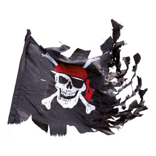 Piratflag Jolly Roger Slidt