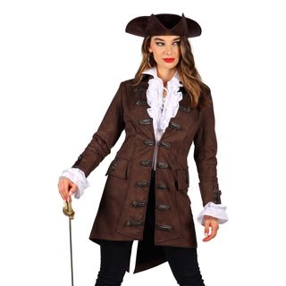 Piratjacka Mörkbrun Dam Deluxe