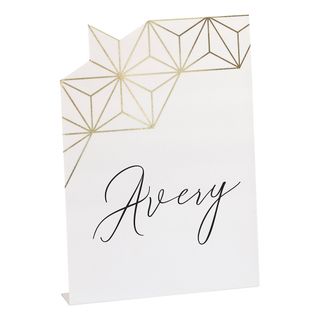 Placeringskort Geometrisk Guld