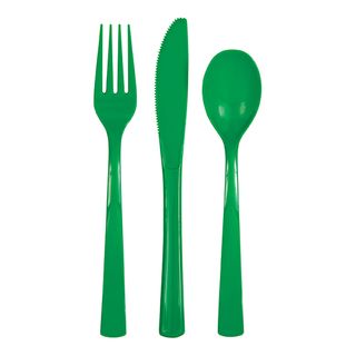 Plastbestik Grønt