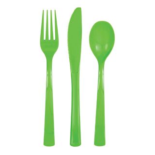 Plastbestik Limegrønt