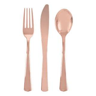 Plastbestik Roséguld