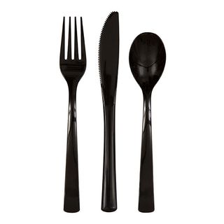 Plastbestik Sort