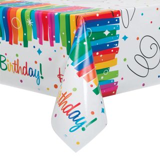 Plastdug Happy Birthday Regnbue