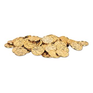 Plastikmønter Guld