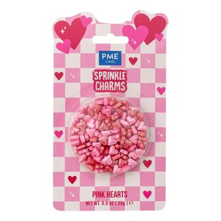 PME Lyserøde Hjerte Sprinkle Charms