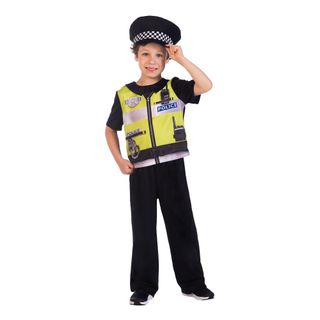Politimand med Vest Børnekostume