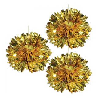 Pom Pom Guldmetallic Hængende Dekoration