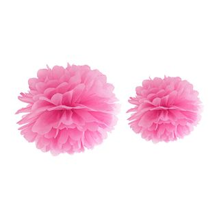 Pom Pom Rosa Hengende Dekorasjon