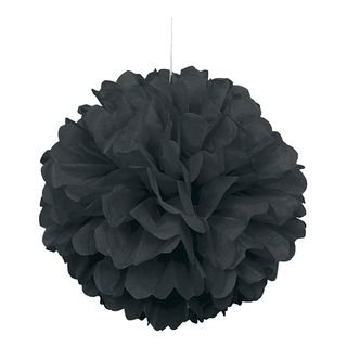 Pompon Sort Hængende Dekoration
