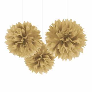 Pom-Poms Guld Loftsdekoration