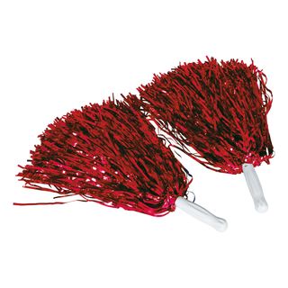 Pompoms Rød Metallic