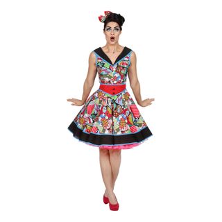 Pop-Art Kjole Kostume