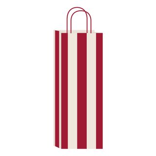 Presentpåse Flaska Randig Röd/Vit