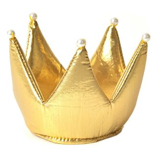 Prinsessekrone Guld med Perler Børn
