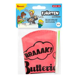Pruttkudde med Blåsrör Skämtartikel