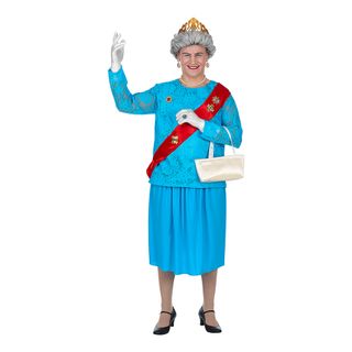 Mandlig Queen Elizabeth Kostume