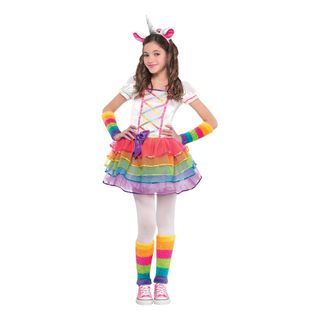Rainbow Enhjørning Børnekostume