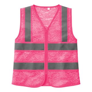 Refleksvest i blonde neonpink