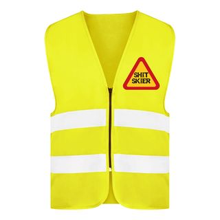 Refleksvest Shit Skier Neongul