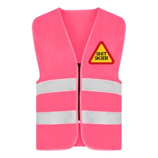 Refleksvest Shit Skier Neonlyserød