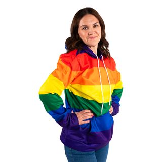 Regnbuefarvet Hoodie