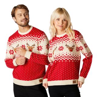 Retro Rensdyr Juletrøje