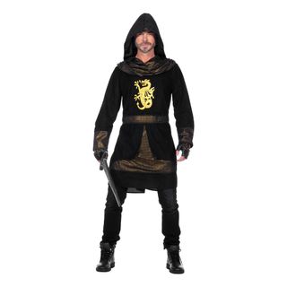 Ridder Sort/Guld Kostume