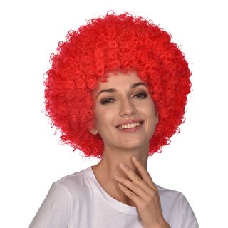 Rød afroparyk