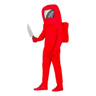 Rød Astronaut Teen Kostume