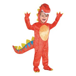Rød Dinosaur Børnekostume