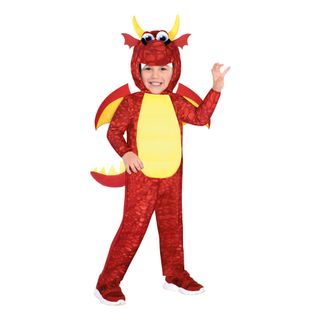 Rød Drage Børnekostume