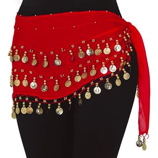 Rød Esmeralda Sjal