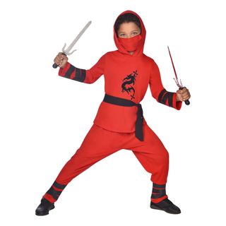 Rød Ninja Børnekostume