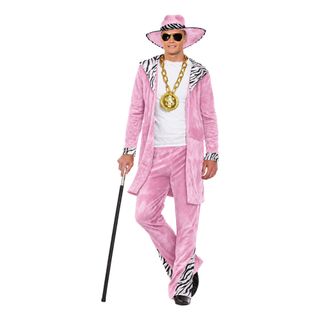 Lyserød Pimp Kostume