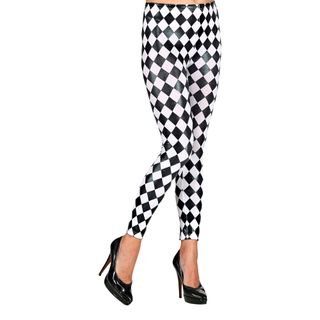 Ternede Leggings Sort/Hvid