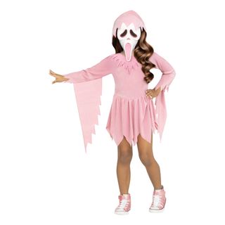 Scream Ghost Face Lyserød Børnekostume