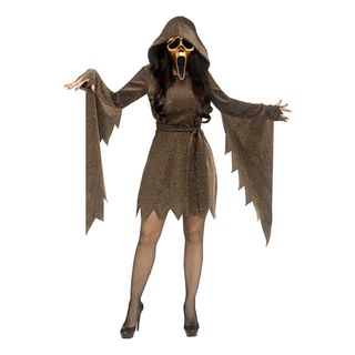 Scream Ghost Face Shimmer Kjole Kostume