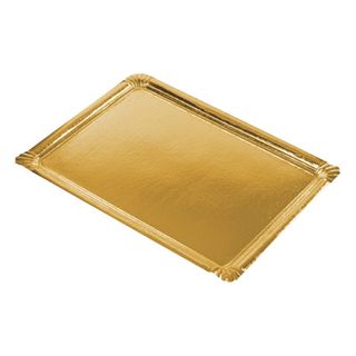 Serveringsfad Pap Rektangulært Guld