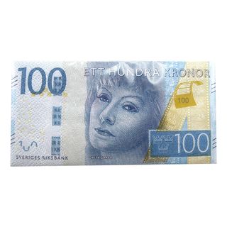 Servietter 100-kronesedler
