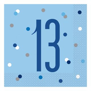 Servietter 13 Lyseblå Prikket