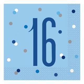 Servietter 16 Lyseblå Prikket